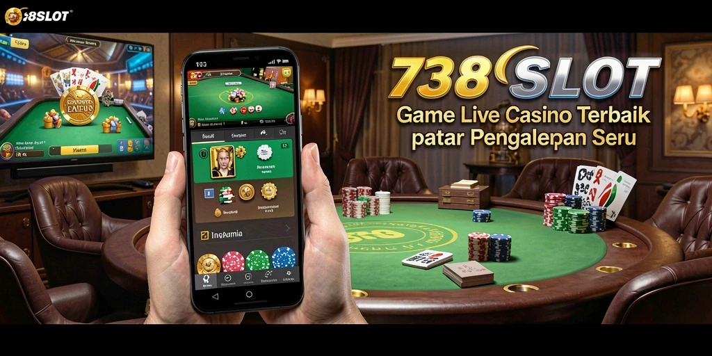 Tampilan gameplay Live Casino 738SLOT yang mendebarkan dan interaktif.