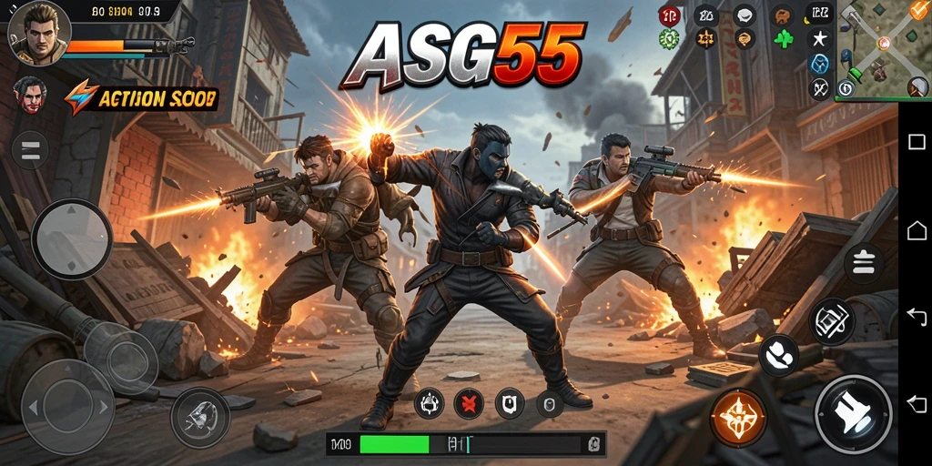 Tampilan aksi gameplay ASG55 yang menegangkan dan penuh adrenalin.