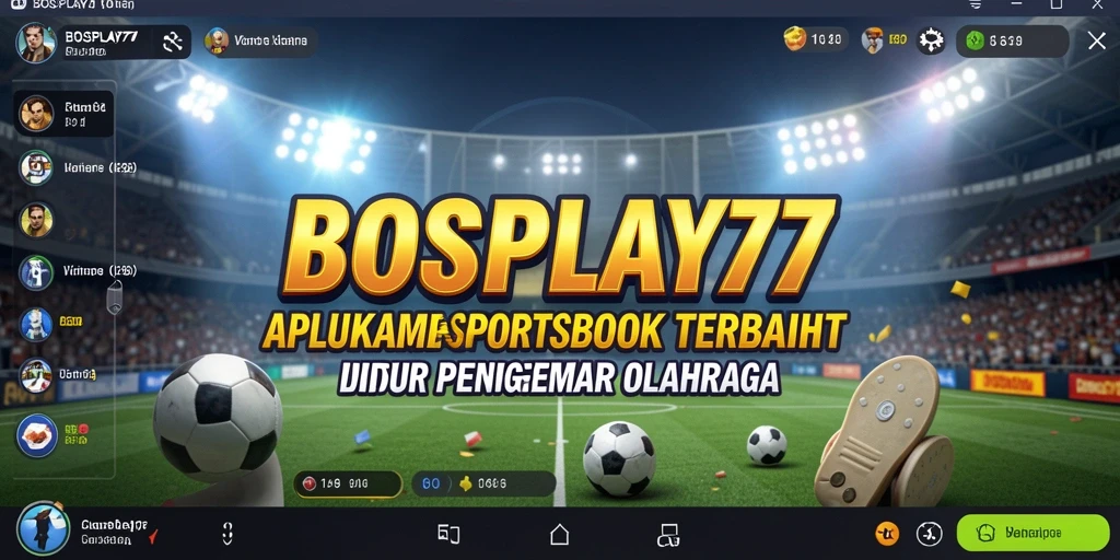 Tampilan gameplay menarik dari aplikasi BOSPLAY77 dengan fitur Sportsbook.
