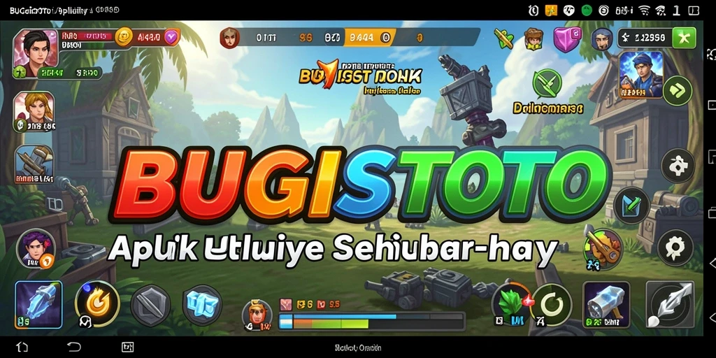 Tampilan intuitif aplikasi BUGISTOTO dengan fitur utilitas lengkap.