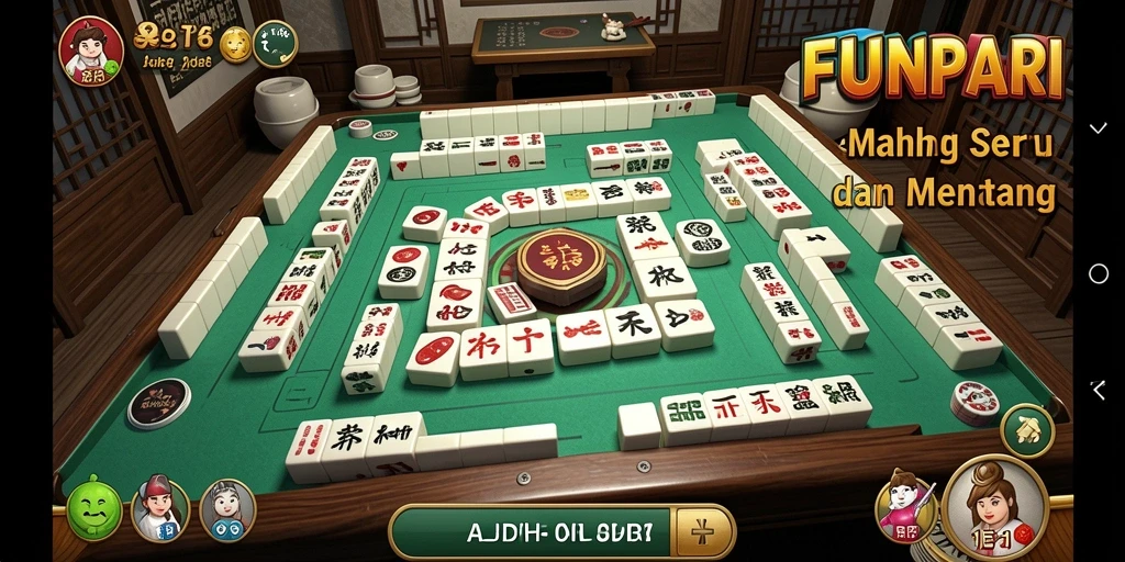 Tampilan gameplay Mahjong yang menarik dan penuh tantangan.