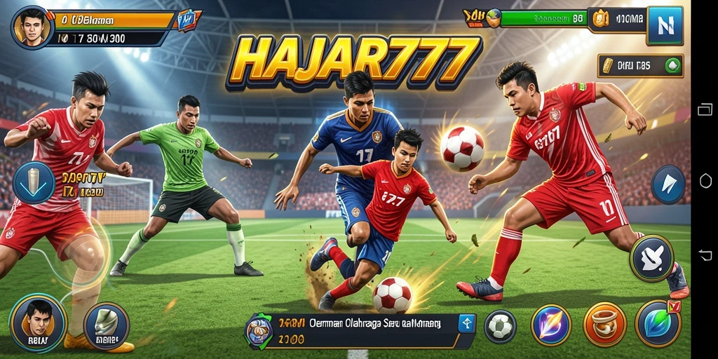 Tampilan gameplay seru dari HAJAR777 dengan karakter yang dinamis.