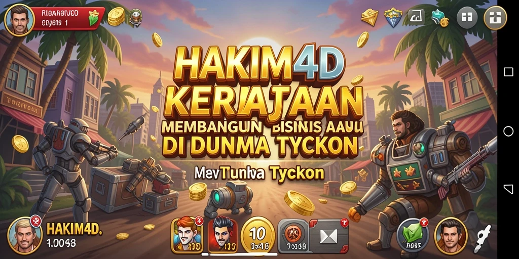 Screenshot gameplay HAKIM4D yang menunjukkan keseruan membangun kerajaan bisnis.