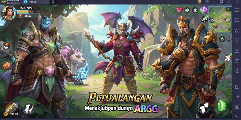 Tangkapan layar utama INK789 menampilkan aksi pertarungan yang mendebarkan di dunia ARPG.