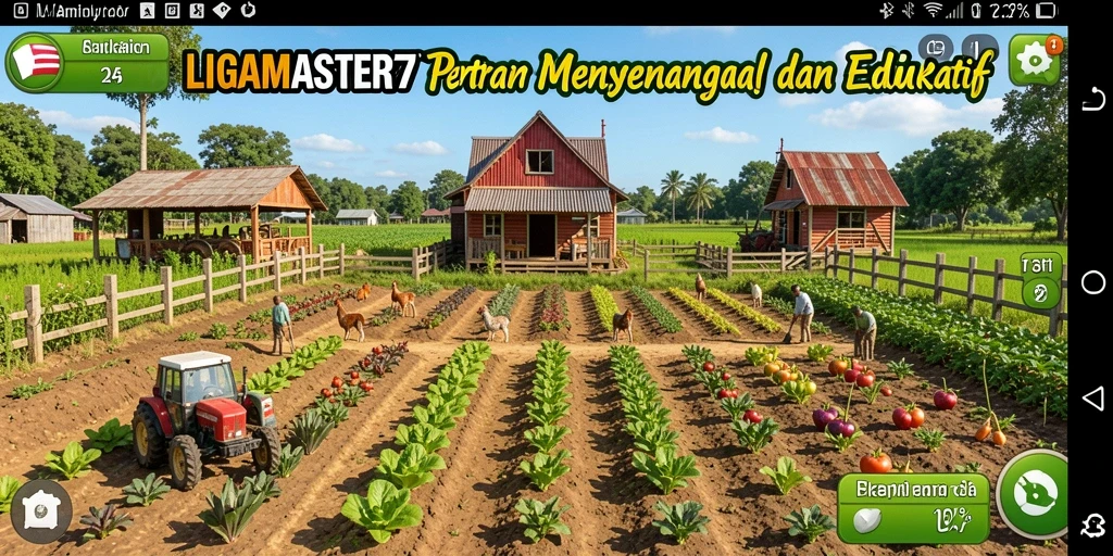 Tangkapan layar LIGAMASTER77 menampilkan aktivitas bertani yang menyenangkan.