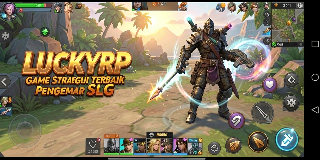 Tampilan gameplay intens dalam LUCKYRP menampilkan pertarungan strategis yang mendebarkan.