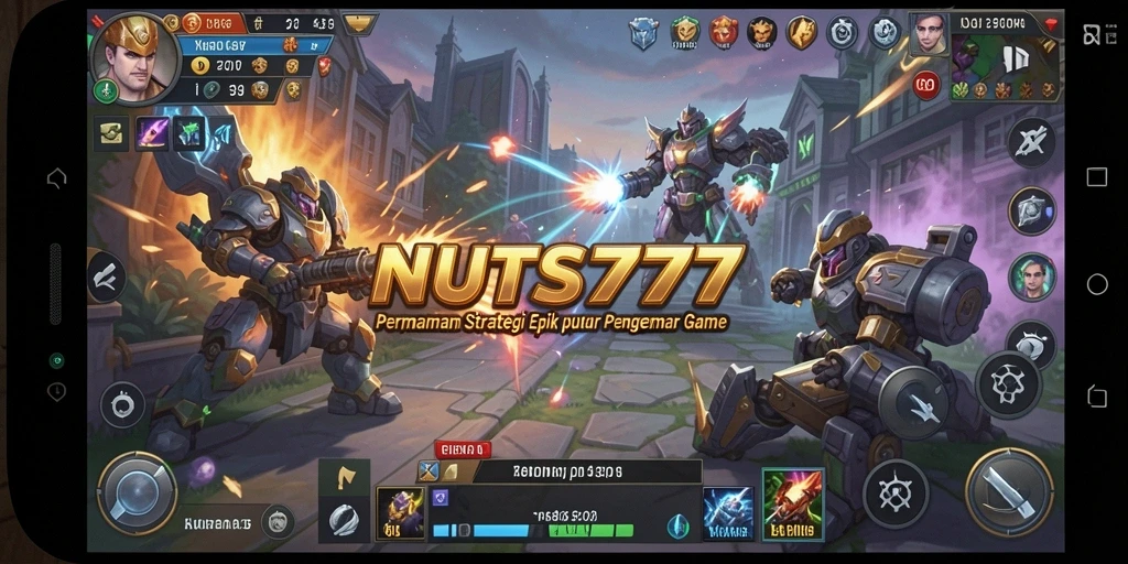 Tampilan gameplay epik dari NUTS777 yang strategis dan mendebarkan.