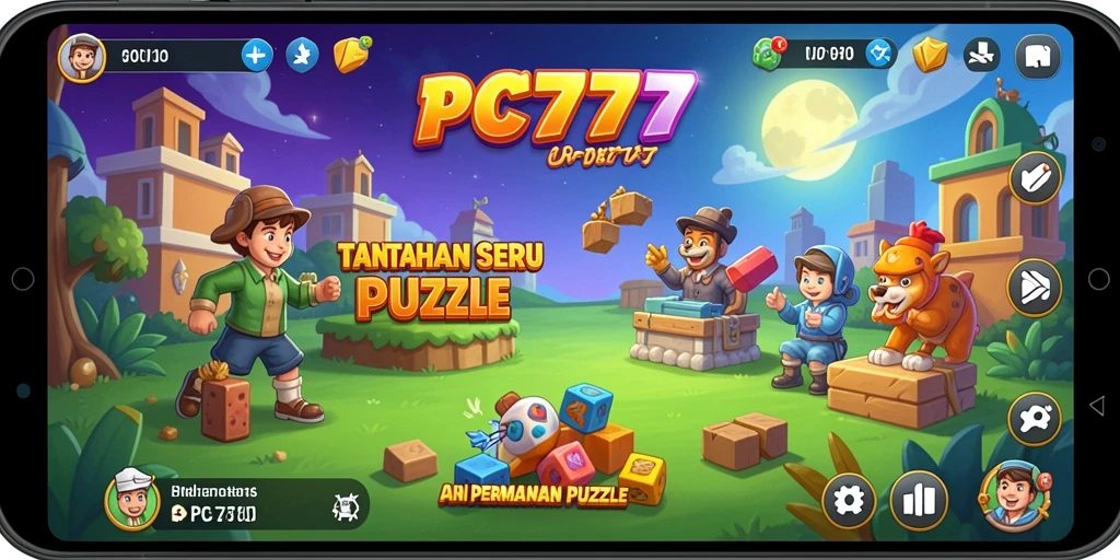 Tampilan gameplay puzzle yang menantang dan menarik di PC777.