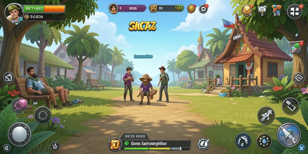 Tampilan gameplay santai dan menyenangkan di RK77.