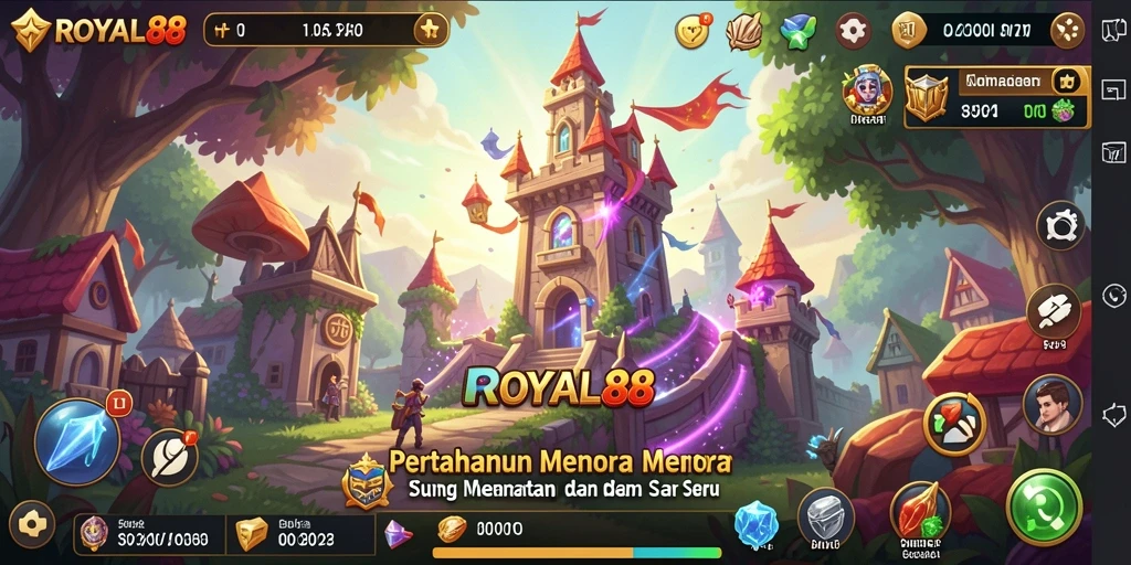 Gameplay seru ROYAL88 dalam sesi Tower Defense yang menarik.