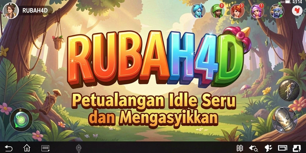 Screenshot utama RUBAH4D menampilkan gameplay Idle yang seru dan penuh warna.