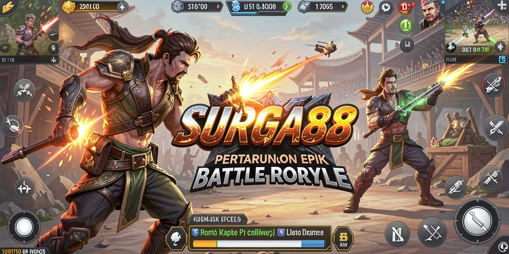 Gameplay memukau dalam pertempuran Battle Royale SURGA88.