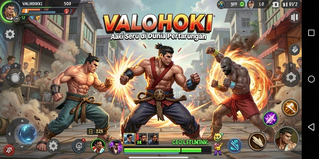 Tangkapan layar menunjukkan intensitas aksi dalam game VALOHOKI.
