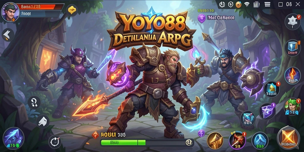 Tampilan menakjubkan dari permainan ARPG YOYO88 dengan pertarungan seru.