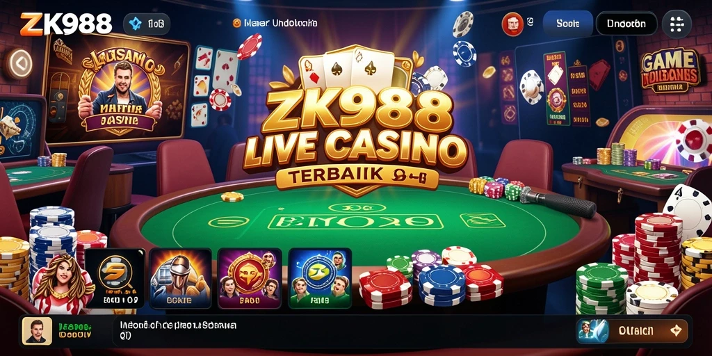 Tampilan gameplay Live Casino yang menakjubkan di ZK988.
